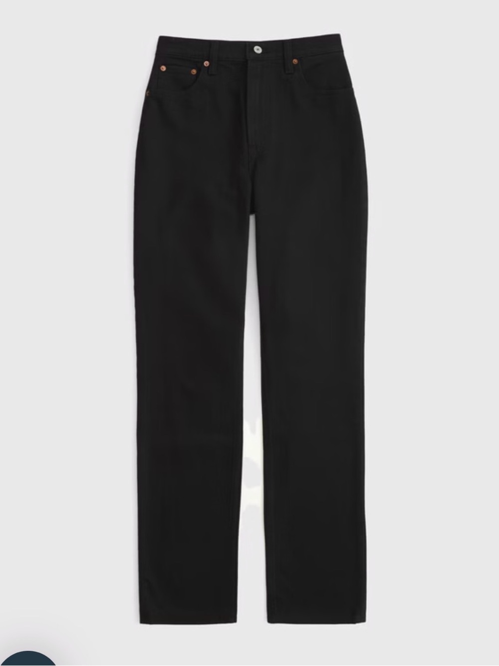 Abercrombie & Fitch Women's High-Rise Black Straight Jeans